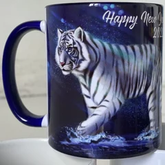 белый тигр Happy New Year 2022